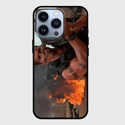 Чехол для iPhone 13 Pro Базука в руках Арнольда Шварценеггера, цвет: 3D-черный