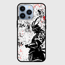 Чехол для iPhone 13 Pro Самурай - брызги красок, цвет: 3D-черный