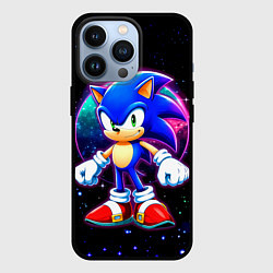 Чехол для iPhone 13 Pro Соник в космосе, цвет: 3D-черный