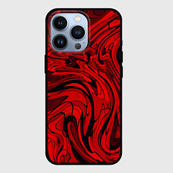 Чехол для iPhone 13 Pro Красный смешение пластика, цвет: 3D-черный