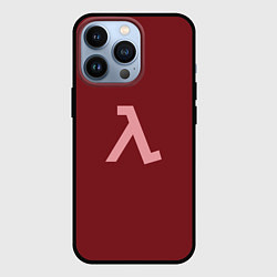 Чехол для iPhone 13 Pro Half-Life Бордовый, цвет: 3D-черный