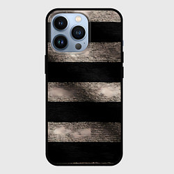 Чехол для iPhone 13 Pro Черно-белая тельняшка текстура, цвет: 3D-черный