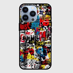 Чехол для iPhone 13 Pro Граффити коллаж, цвет: 3D-черный