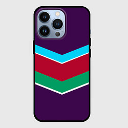 Чехол iPhone 13 Pro Фиолетовый с полосами