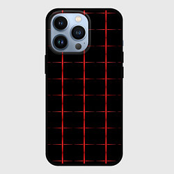 Чехол для iPhone 13 Pro Color black red crosses, цвет: 3D-черный