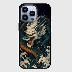 Чехол для iPhone 13 Pro Морской император - дракон, цвет: 3D-черный