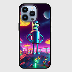 Чехол iPhone 13 Pro Ночёвка Бендера на планете светящихся гигантских г