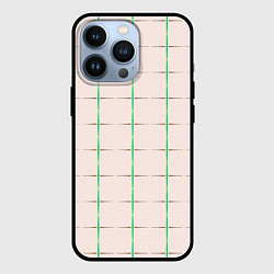 Чехол для iPhone 13 Pro Color white stripes, цвет: 3D-черный