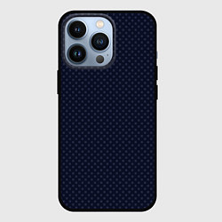 Чехол для iPhone 13 Pro Тёмный сине-фиолетовый мелкий квадрат паттерн, цвет: 3D-черный