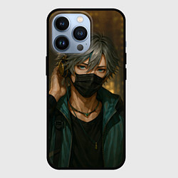 Чехол для iPhone 13 Pro Красивый парень в маске, цвет: 3D-черный