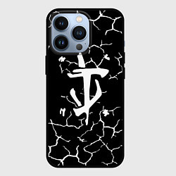 Чехол для iPhone 13 Pro Doom трещины текстура, цвет: 3D-черный