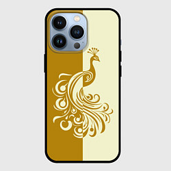 Чехол для iPhone 13 Pro Жар-птица в золотом, цвет: 3D-черный