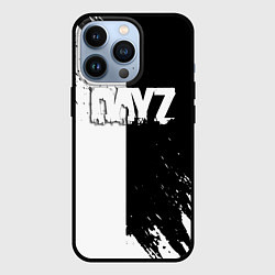 Чехол для iPhone 13 Pro Dayz текстура черно белые краски, цвет: 3D-черный