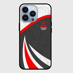 Чехол для iPhone 13 Pro Mitsubishi - красный и серый, цвет: 3D-черный