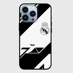 Чехол для iPhone 13 Pro Real Madrid geometry, цвет: 3D-черный