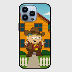 Чехол для iPhone 13 Pro Эрик Картман ковбой, цвет: 3D-черный