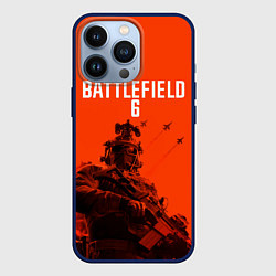 Чехол для iPhone 13 Pro Солдат и самолеты Battlefield 6, цвет: 3D-тёмно-синий