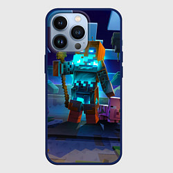 Чехол для iPhone 13 Pro Майнкрафт - шаман, цвет: 3D-тёмно-синий