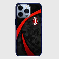 Чехол для iPhone 13 Pro Камуфляж - ФК Милан, цвет: 3D-тёмно-синий