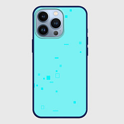 Чехол для iPhone 13 Pro Color light blue shapes, цвет: 3D-тёмно-синий