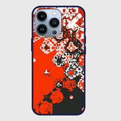 Чехол для iPhone 13 Pro Красно-черная метаморфоза, цвет: 3D-тёмно-синий