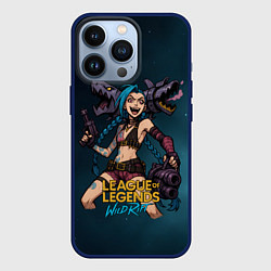 Чехол для iPhone 13 Pro League of Legends Jinx, цвет: 3D-тёмно-синий