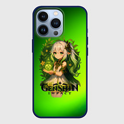 Чехол для iPhone 13 Pro Нахида Genshin Impact, цвет: 3D-тёмно-синий