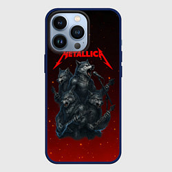 Чехол для iPhone 13 Pro Metallica в виде волков, цвет: 3D-тёмно-синий