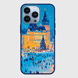 Чехол для iPhone 13 Pro Московские новогодние каникулы, цвет: 3D-тёмно-синий