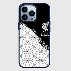 Чехол для iPhone 13 Pro Liverpool краски текстура геометрия, цвет: 3D-тёмно-синий