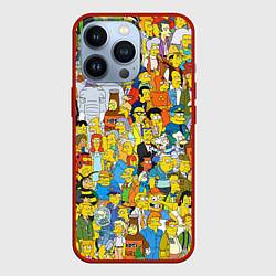Чехол для iPhone 13 Pro Simpsons Stories, цвет: 3D-красный