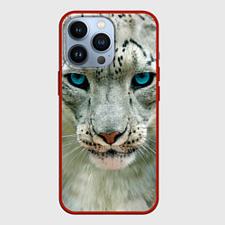 Чехол для iPhone 13 Pro Снежный барс, цвет: 3D-красный