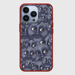 Чехол для iPhone 13 Pro Эмодзи, цвет: 3D-красный