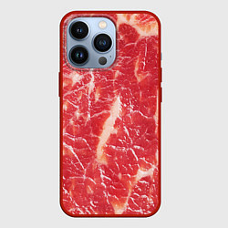 Чехол для iPhone 13 Pro Мясо, цвет: 3D-красный