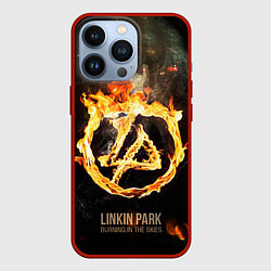 Чехол для iPhone 13 Pro Linkin Park: Burning the skies, цвет: 3D-красный
