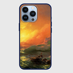 Чехол для iPhone 13 Pro Айвазовский - 9 Вал, цвет: 3D-тёмно-синий