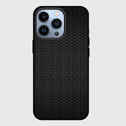 Чехол для iPhone 13 Pro Metal Texture, цвет: 3D-черный
