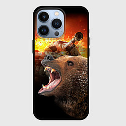 Чехол для iPhone 13 Pro Защитник, цвет: 3D-черный