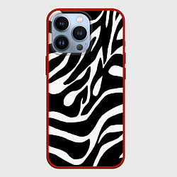 Чехол для iPhone 13 Pro Зебра, цвет: 3D-красный