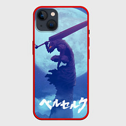 Чехол для iPhone 14 Plus Berserk Night, цвет: 3D-красный