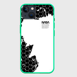 Чехол для iPhone 14 Plus NASA, цвет: 3D-мятный