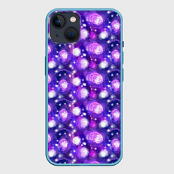 Чехол для iPhone 14 Plus Galaxy, цвет: 3D-голубой