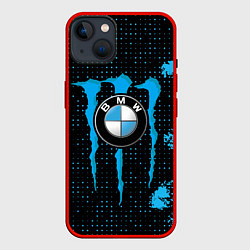 Чехол для iPhone 14 Plus MONSTER BMW MONSTER ENERGY, цвет: 3D-красный