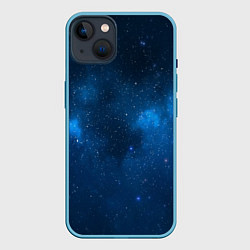 Чехол для iPhone 14 Plus Космическая ночь, цвет: 3D-голубой
