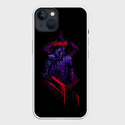 Чехол для iPhone 14 Plus Берсерк Гатс С Окровавленным Мечом, цвет: 3D-белый