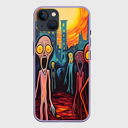 Чехол для iPhone 14 Plus Зомби пришли за тобой, цвет: 3D-серый