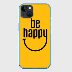 Чехол для iPhone 14 Plus Smile - be happy, цвет: 3D-голубой