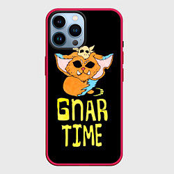 Чехол для iPhone 14 Pro Max Гнар, цвет: 3D-малиновый