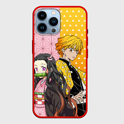 Чехол для iPhone 14 Pro Max ЗЕНИЦУ И НЕЗУКА КЛИНОК, цвет: 3D-красный
