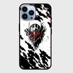 Чехол для iPhone 14 Pro Max Берсерк маска с красными глазами, цвет: 3D-черный